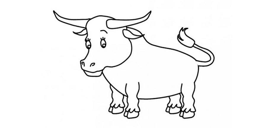 Как легко нарисовать быка легко